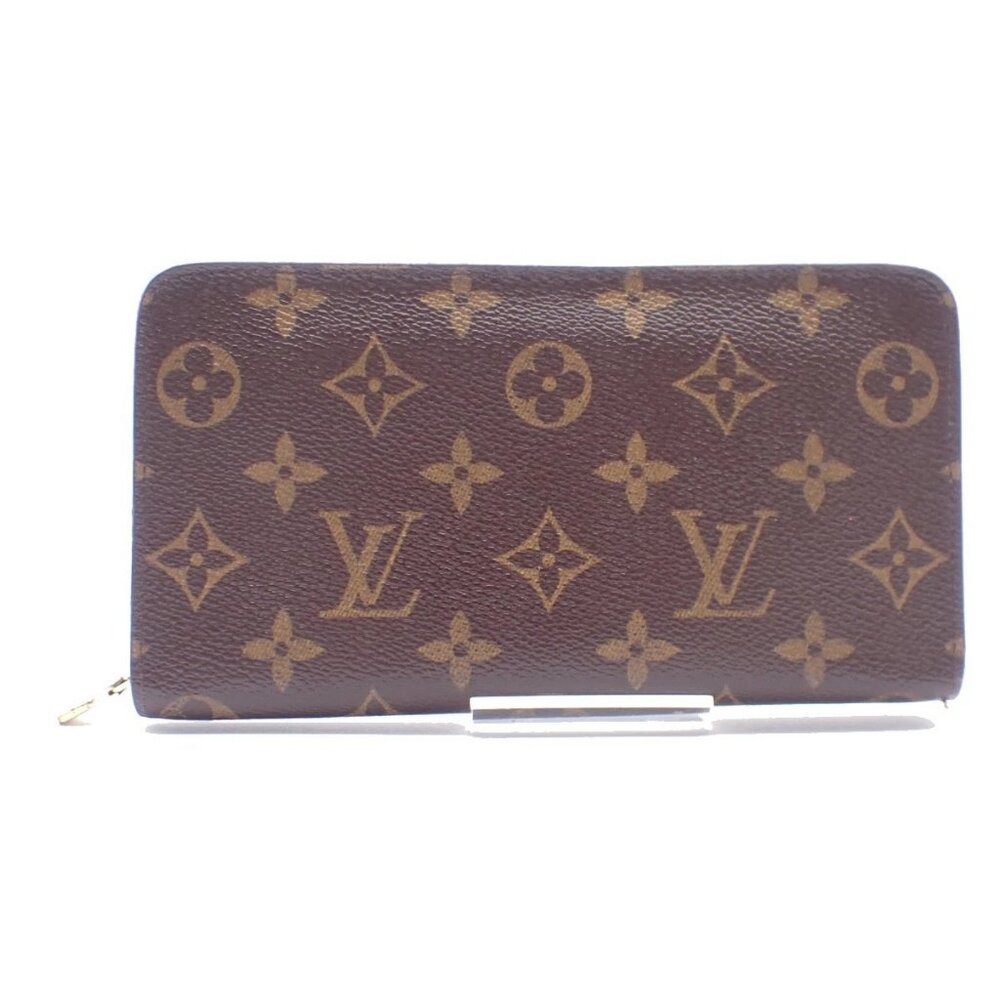 LOUIS VUITTON Porte Monnaie Zip Long Bifold Wallet Monogram Brown M61727 04EF430